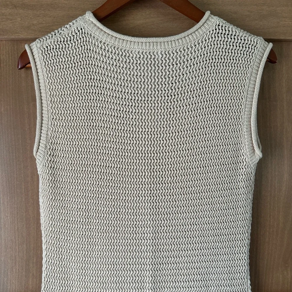 NWT Miou Muse The Palma Crochet Knit Sleeveless Sweater Dress size M - Picture 8 of 11